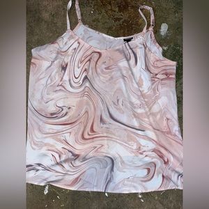 XXL pink marble Torrid spaghetti strap tank top